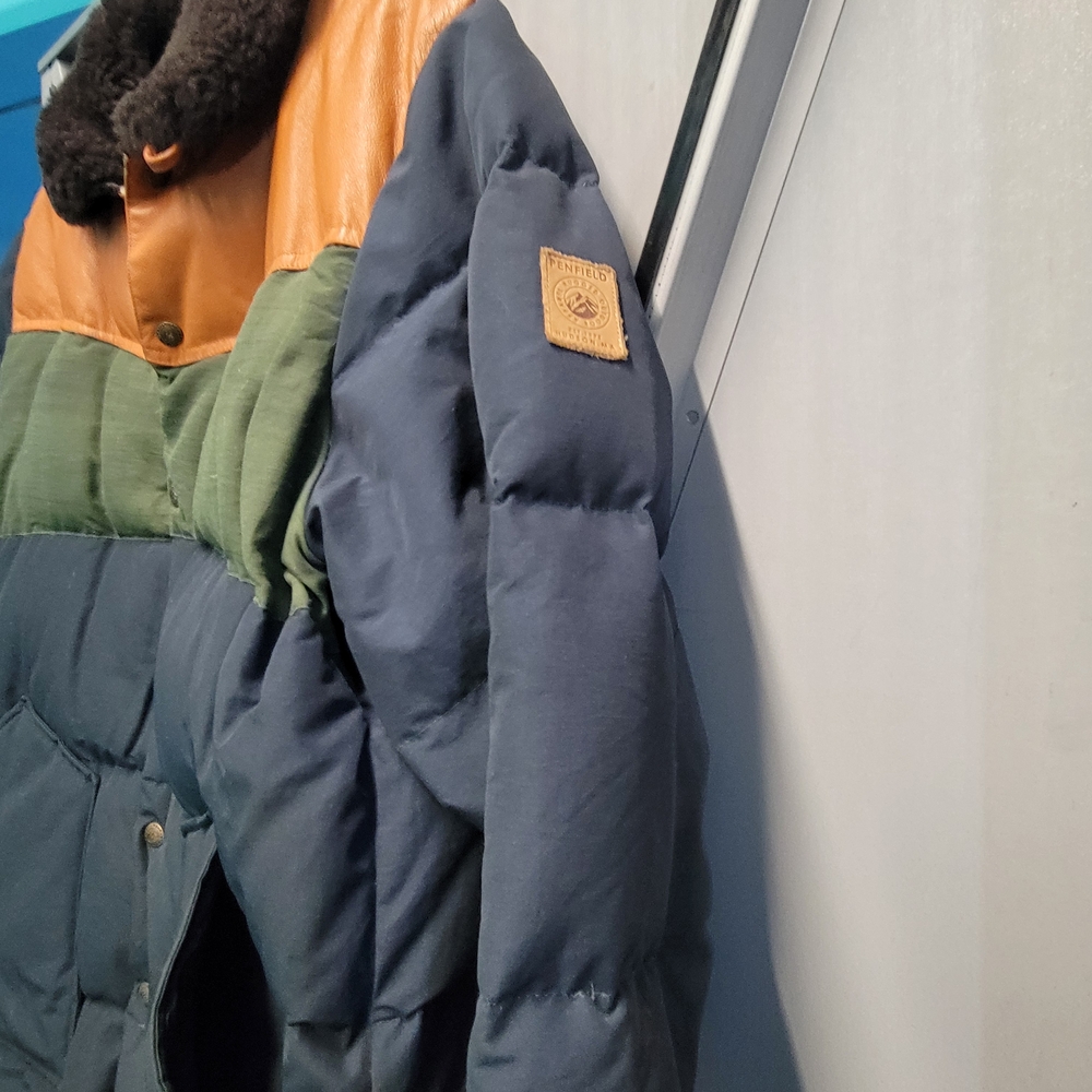 Penfield Tricolor Puffer Jacket - Brown, Green, and Blue - Picture 4 of 13